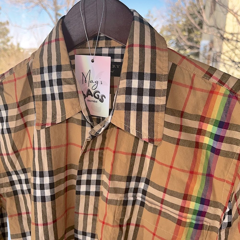 Burberry: Rainbow Chemise Nova Vintage Check Button Shirt (Limited Edition) - Picture 8 of 17